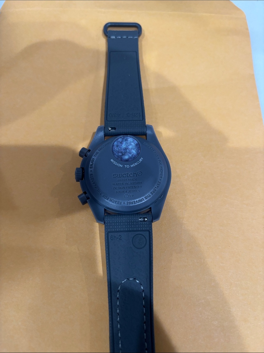 Omega Speedmaster Black Dial Watch with Gray Strap - Picture 3 of 3